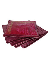 Kuber Industries 6 Piece Rexine Saree Cover Set, Maroon